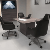 Avalon 簡約風辦公室皮革休閒轉椅會客椅